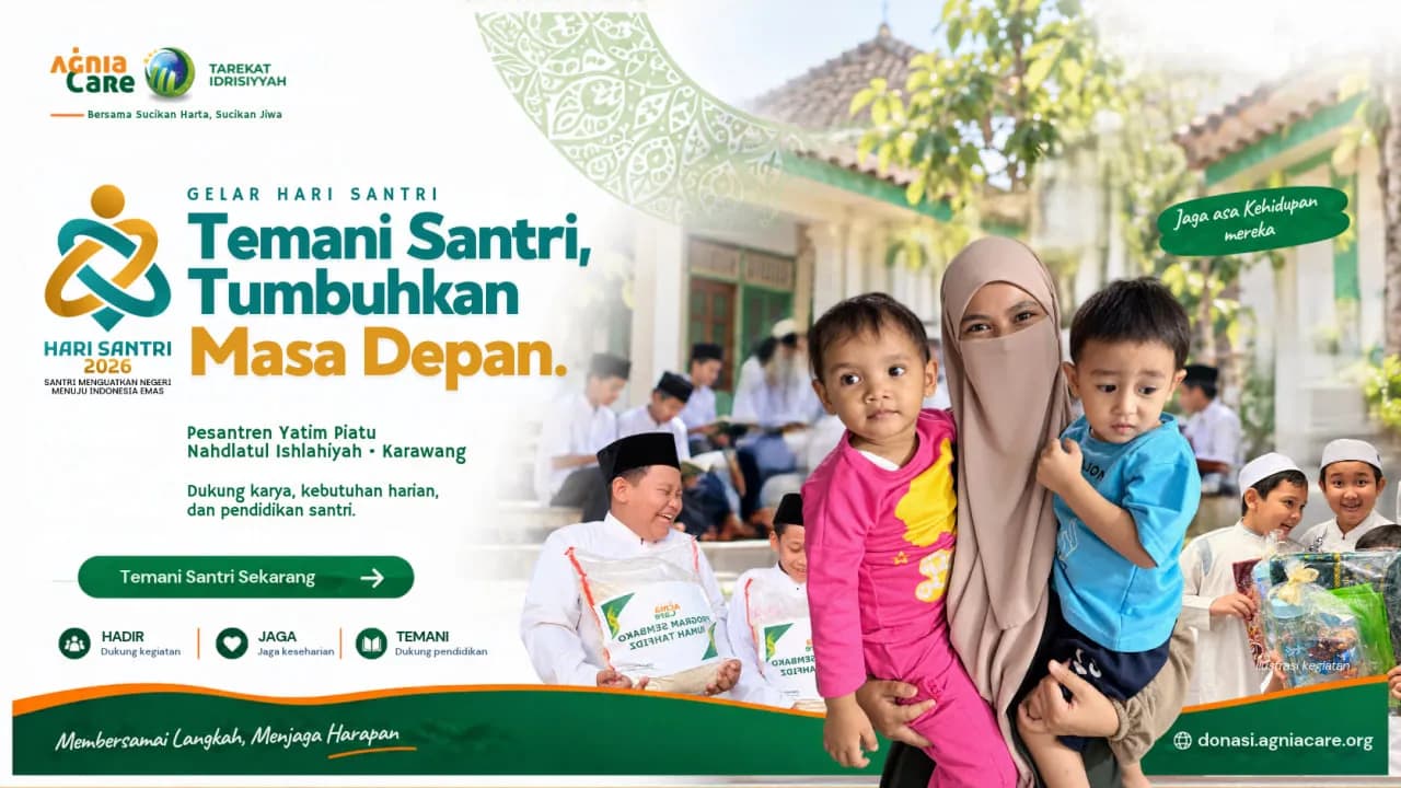 TEMANI SANTRI YATIM di HARI SANTRI